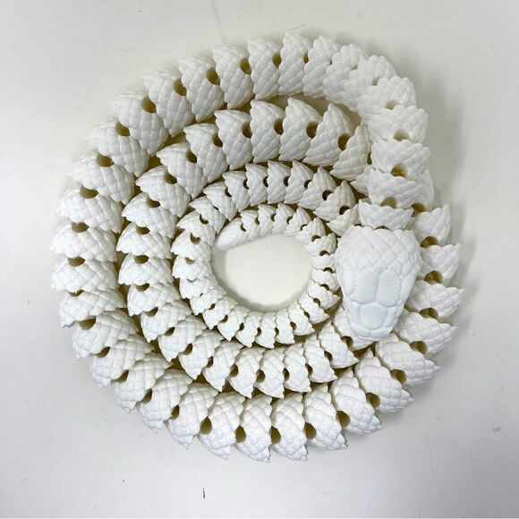 Articulating Snakes 3D Printed 5 Feet Long White Color Décor Gift or Education 6 - Picture 1 of 7